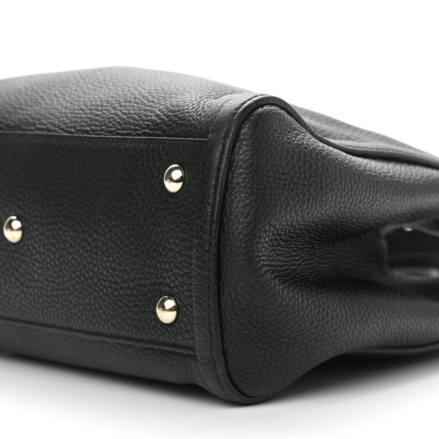 Pebbled Calfskin Small Soho Shoulder Bag Black