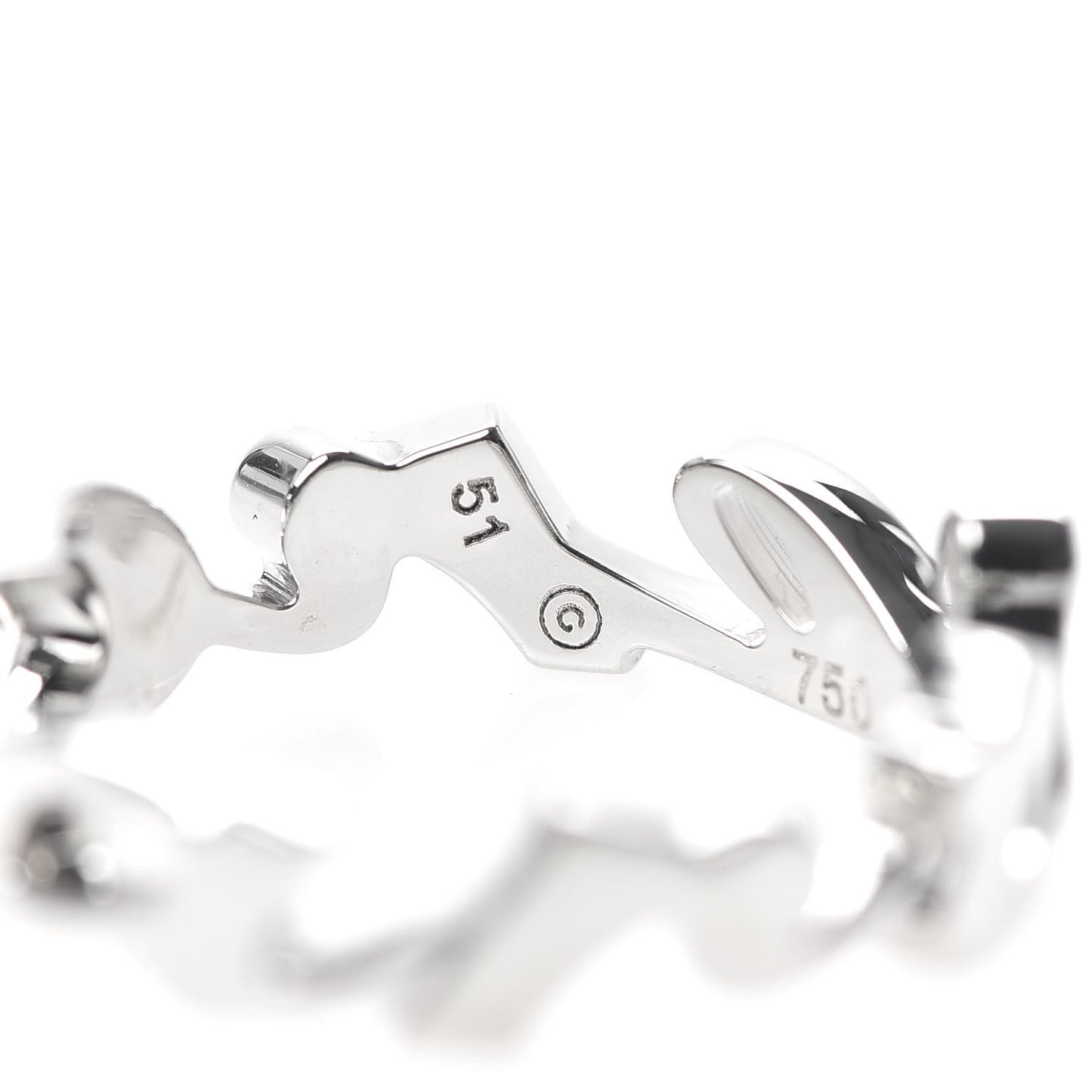 18K White Gold Signature Ring 51 5.75
