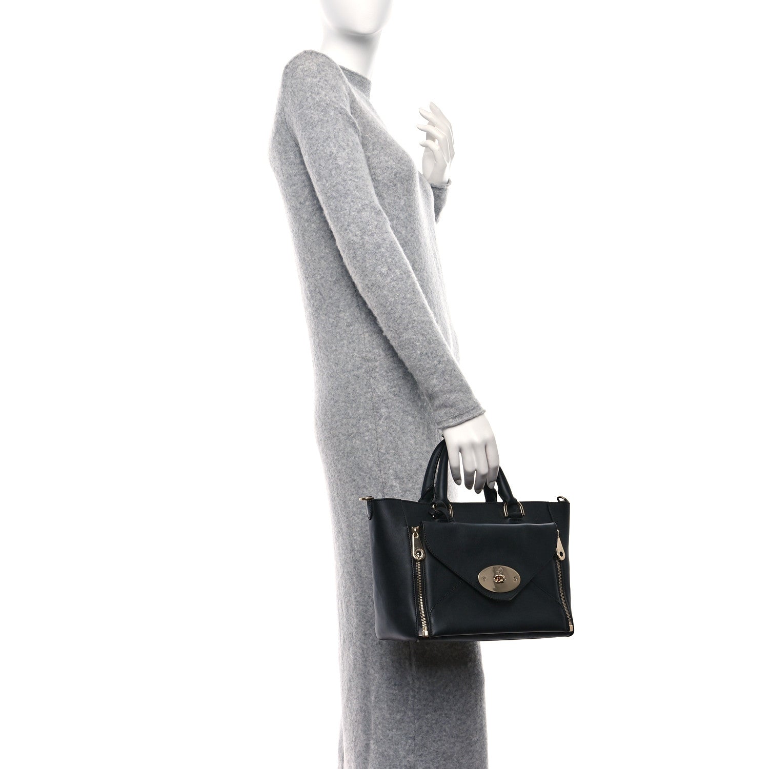 Mulberry Silky Calf Small Willow Tote Black 2 of 8