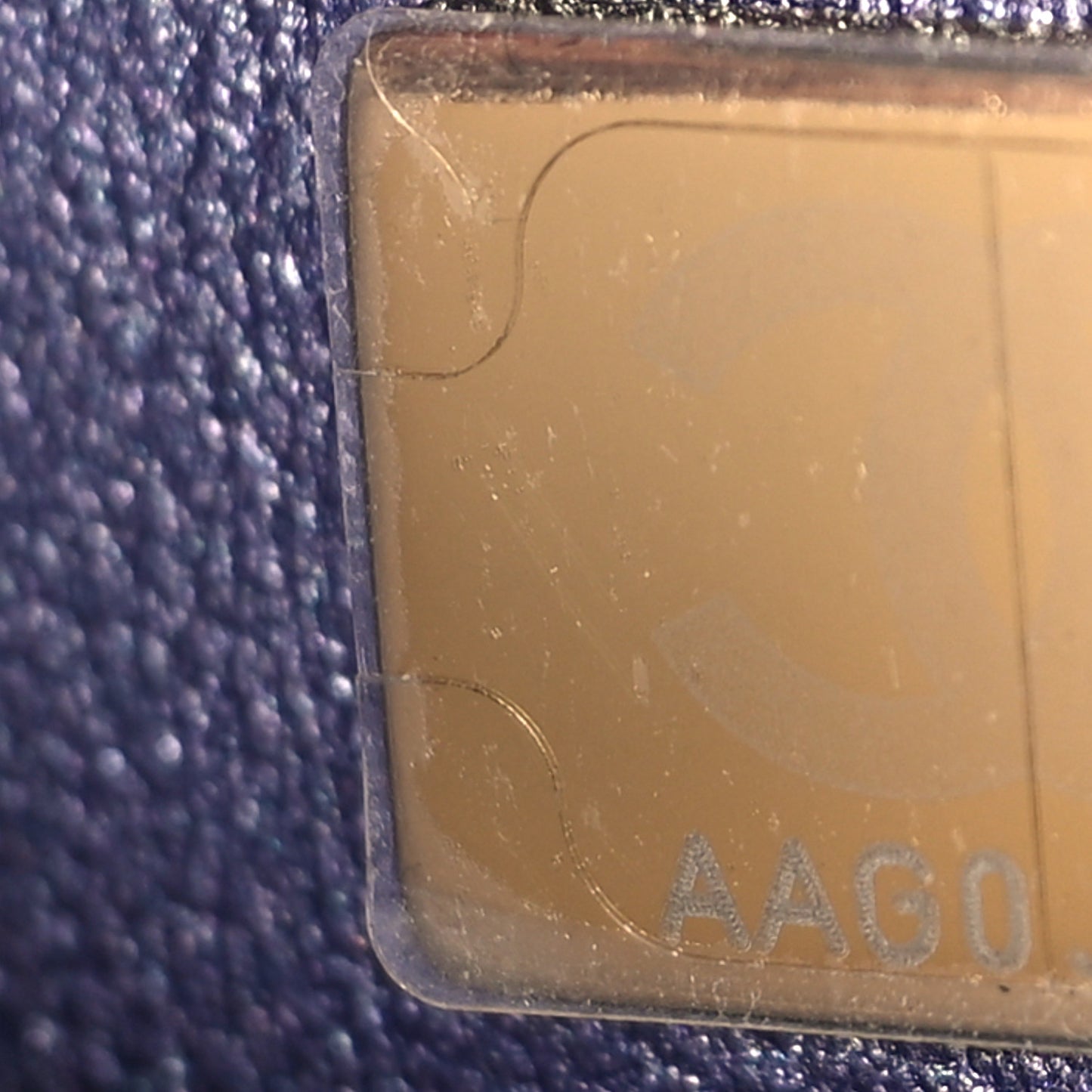 Iridescent Caviar Quilted Medium Double Flap Purple