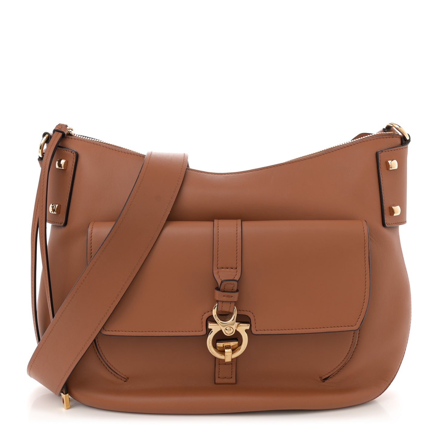 Calfskin Fiona Hobo Brown