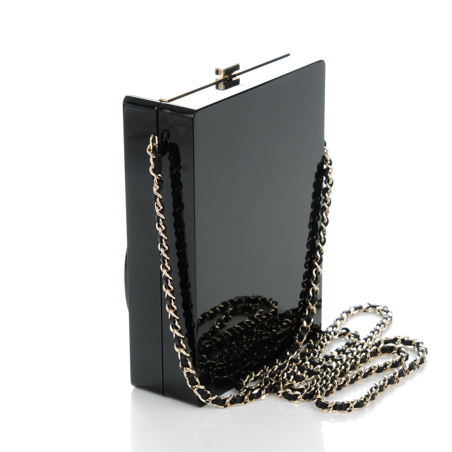 Plexiglass Strass N°5 Minaudière Black Gold