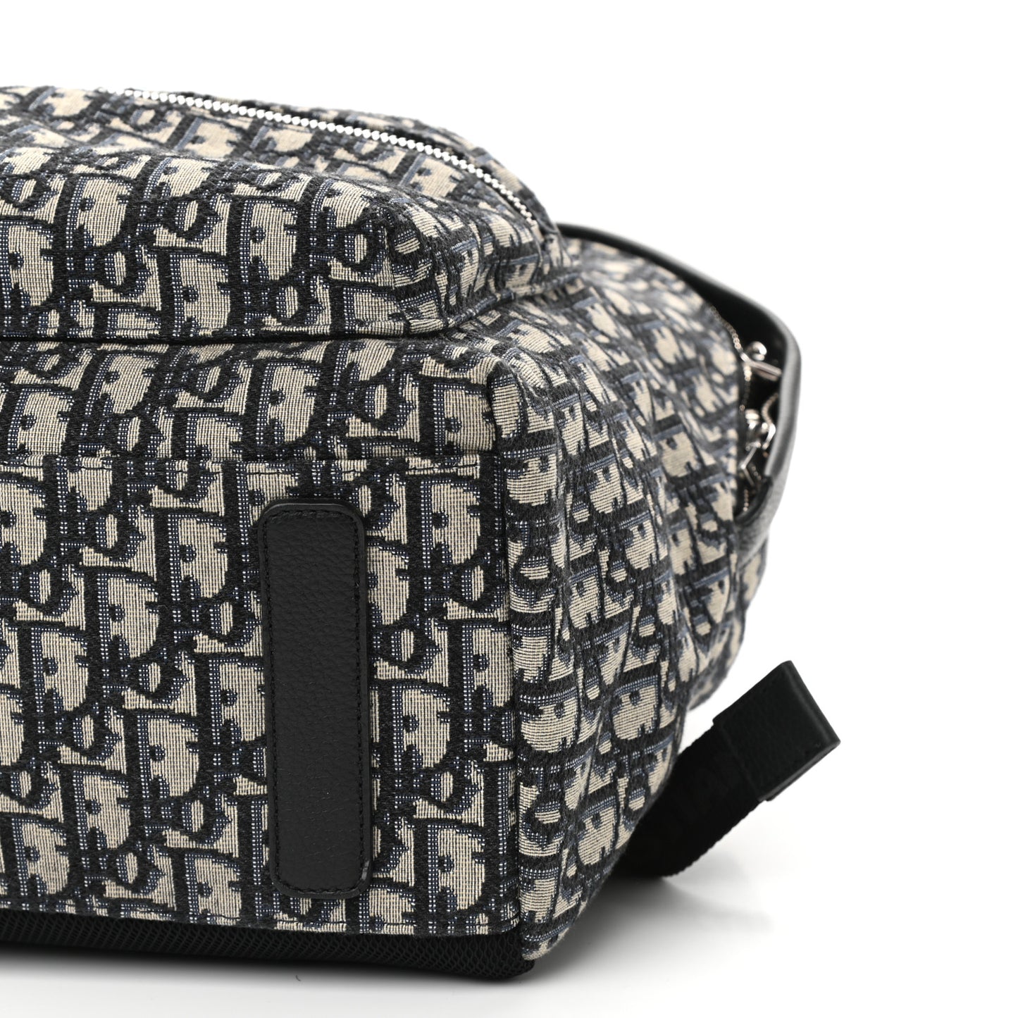 Oblique Calfskin Rider Backpack Beige Black