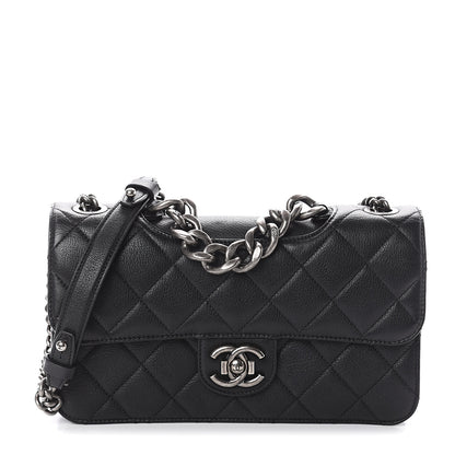 Chanel Goatskin Quilted Medium Perfect Edge Flap Black 1 of 7
