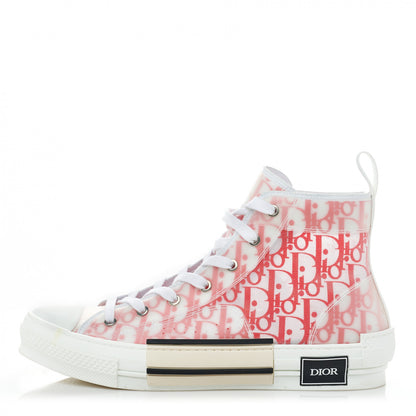 Christian Dior Canvas Oblique Mens B23 High Top Sneakers 43 Red White 1 of 10