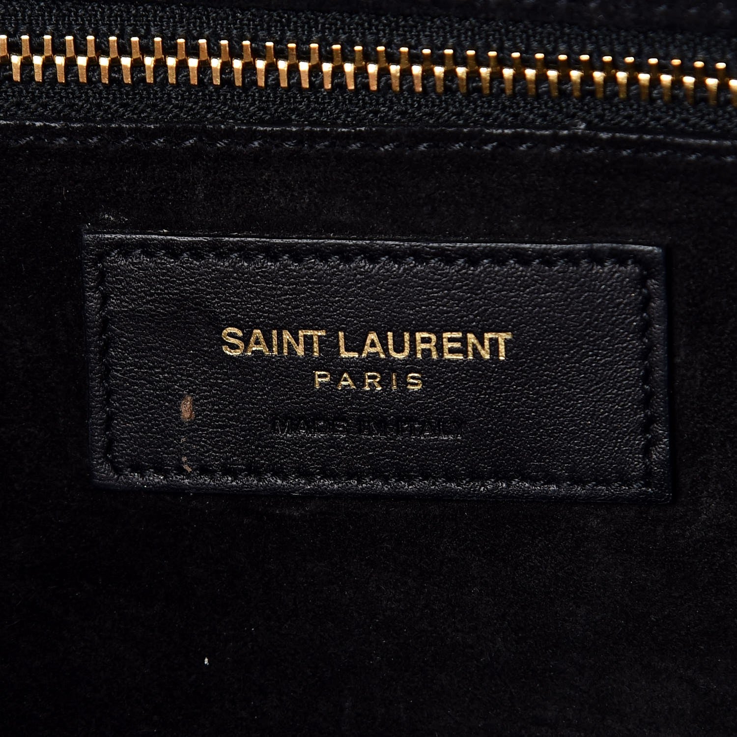 Saint Laurent Calfskin Small Cabas Rive Gauche Bag Black Red Yellow White 6 of 14