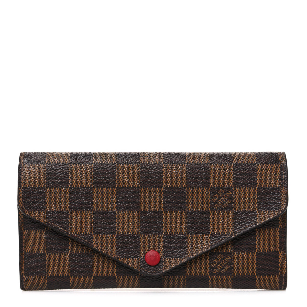 Damier Ebene Josephine Wallet Red