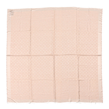 Louis Vuitton Silk Wool Monogram Denim Shawl Rose 1 of 3
