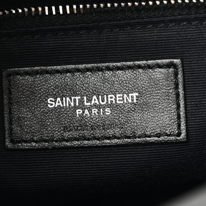Saint Laurent Lambskin Quilted Toy Loulou Puffer Monogram Chain Satchel Fog 6 of 13