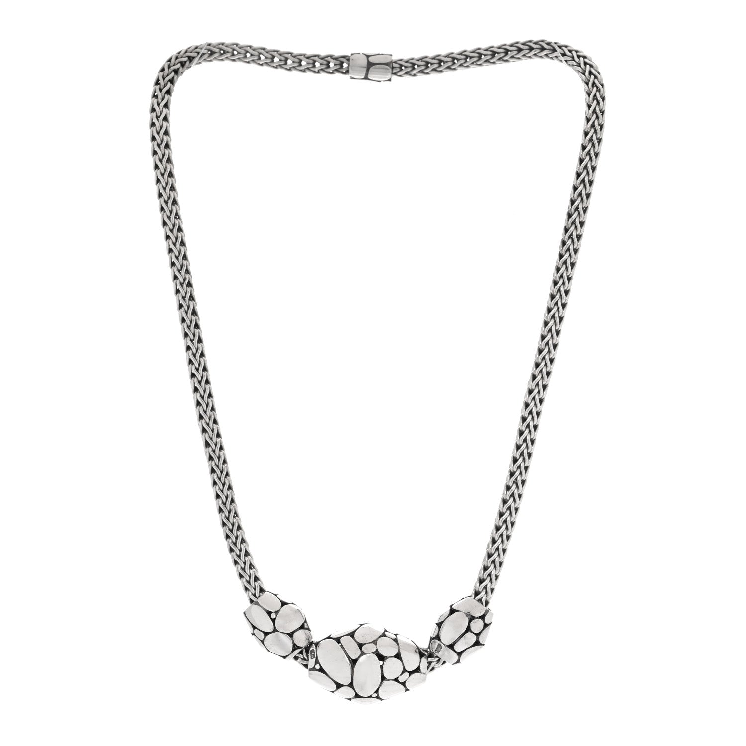John Hardy Sterling Silver Kali Elliptical Bead Trio Necklace 2 of 3