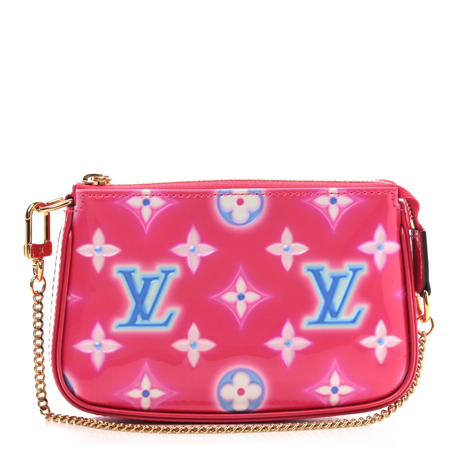 Louis Vuitton Vernis Valentine Mini Pochette Accessories Fuchsia Neon 1 of 6