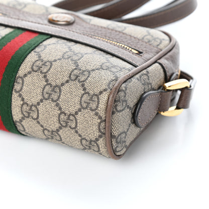 Gucci GG Supreme Monogram Web Mini Ophidia Shoulder Bag Brown 9 of 9