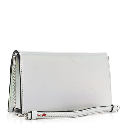 Christian Louboutin Iridescent Calfskin Loubi54 Crossbody Clutch Silver 3 of 19
