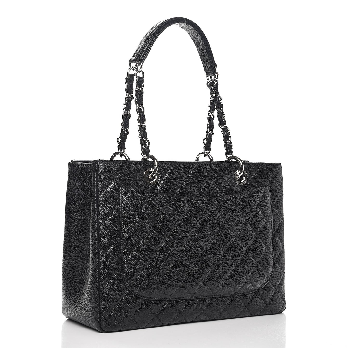 Caviar Quilted Grand Shopping Tote GST Black
