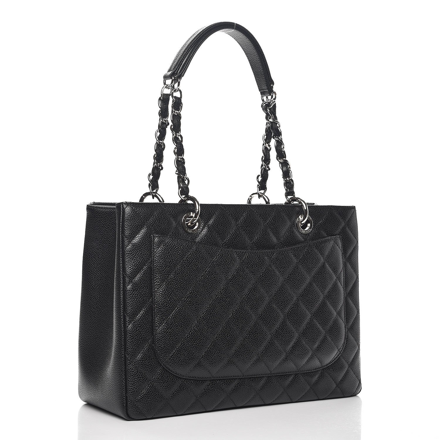 Chanel Caviar Quilted Grand Shopping Tote GST Black 3 of 9
