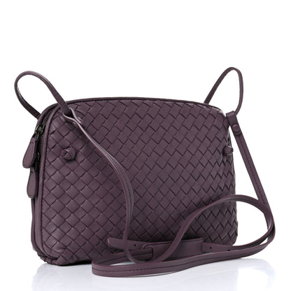 Bottega Veneta Nappa Intrecciato Pillow Crossbody Messenger Dark Purple 3 of 13