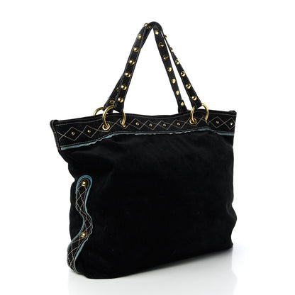 Gucci Suede Studded Medium Irina Tote Black 3 of 11