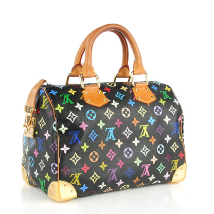 Louis Vuitton Monogram Multicolor Speedy 30 Black 3 of 13