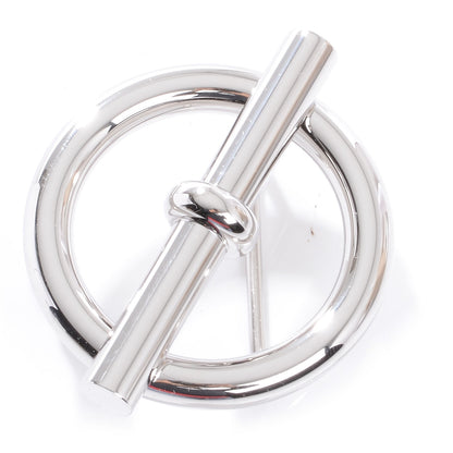 Hermes Palladium 32mm Glenan Belt Buckle Silver 1 of 6
