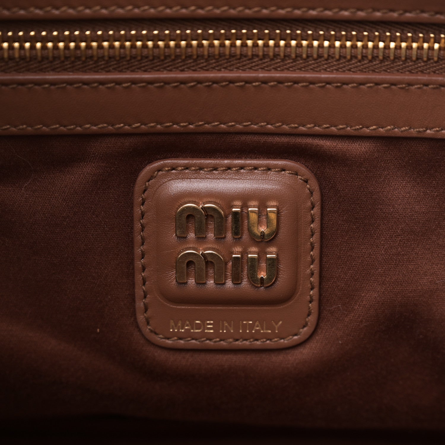 Miu Miu Soft Calf Softy Large Beau Top Handle Bag Cognac 6 of 9