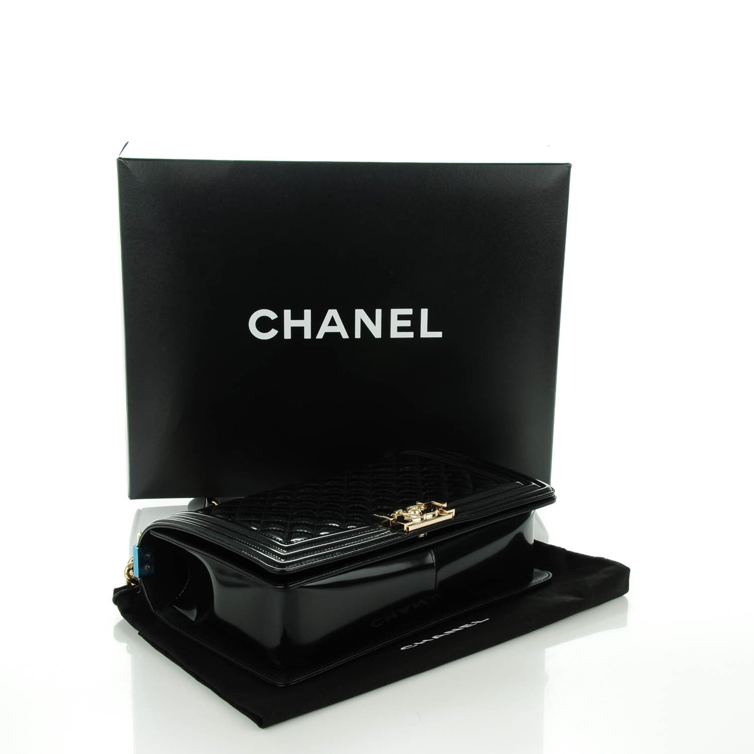Chanel Iridescent Calfskin Quilted New Medium Boy Flap Black 4 of 8