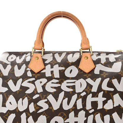 Louis Vuitton Monogram Graffiti Speedy 30 Silver 9 of 27