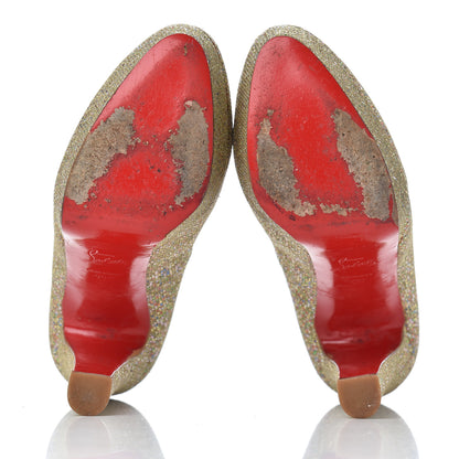 Christian Louboutin Glitter Bibi 140 Pumps 39.5 Gold 5 of 18