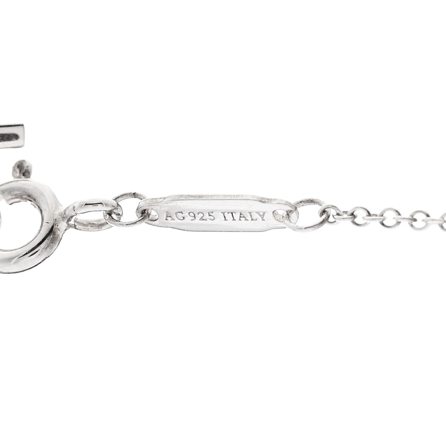 Sterling Silver Large T Smile Pendant Necklace