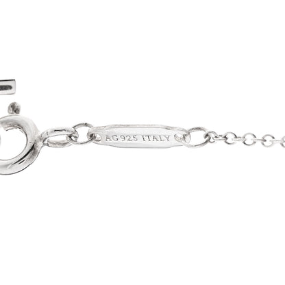 Tiffany Sterling Silver Large T Smile Pendant Necklace 5 of 6