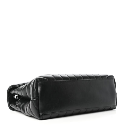 Saint Laurent Calfskin Y Quilted Monogram Medium Loulou Chain Satchel Black 4 of 9