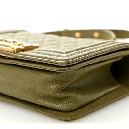 Chanel Caviar Quilted Small Boy Flap Green 10 of 10