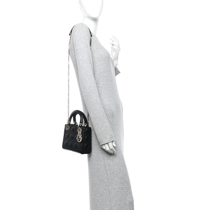 Christian Dior Lambskin Cannage Mini Lady Dior Black 2 of 10