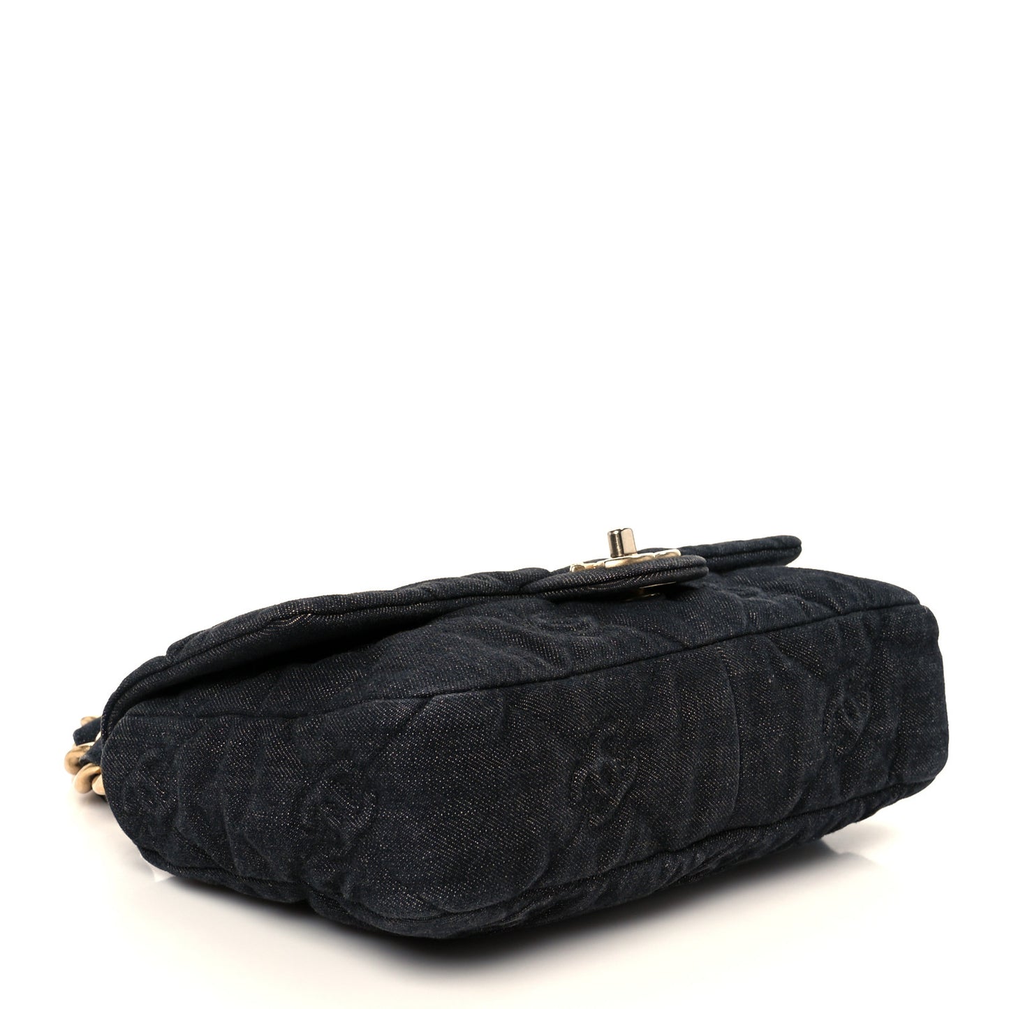 Denim Quilted Medium Funky Town Flap Black