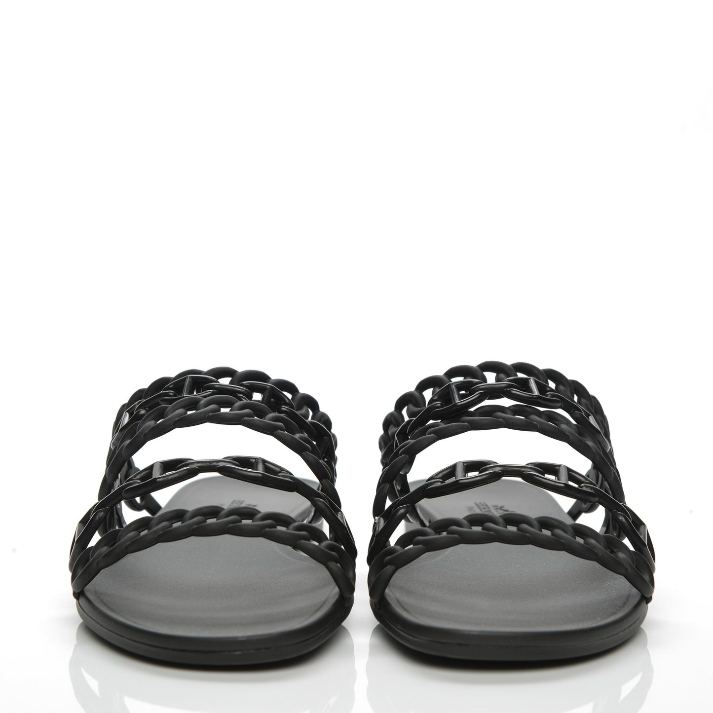 Rubber Chaine d'Ancre Nude Sandals 39 Black