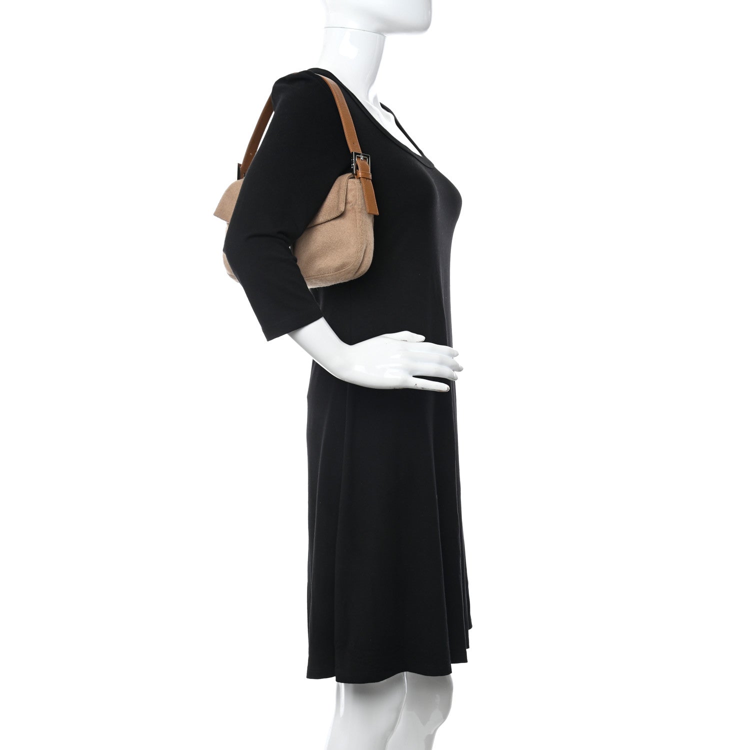 Fendi Wool Baguette Beige 2 of 9