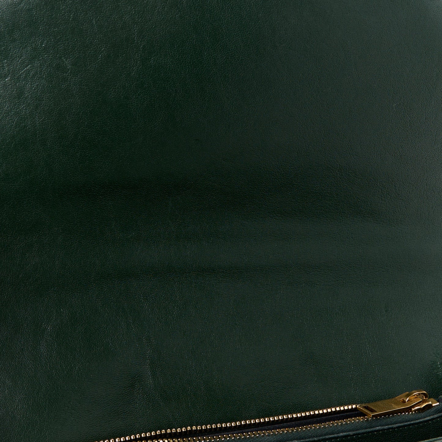 Sheepskin Matelasse Chevron Monogram Large College Satchel Dark Green
