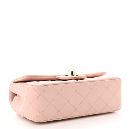 Chanel Lambskin Quilted Mini Rectangular Flap Light Pink 4 of 9