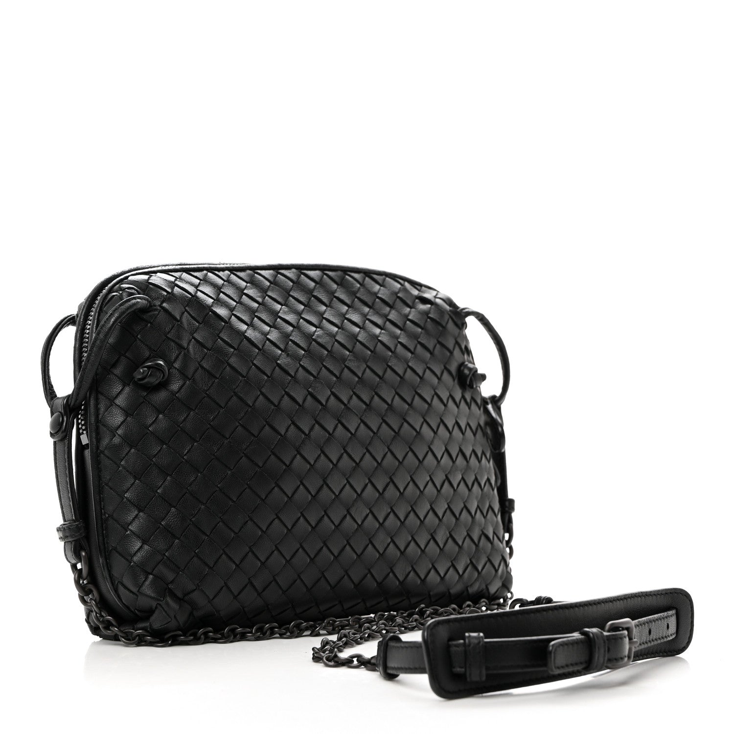 Bottega Veneta Nappa Intrecciato Nodini Bag Black 2 of 11