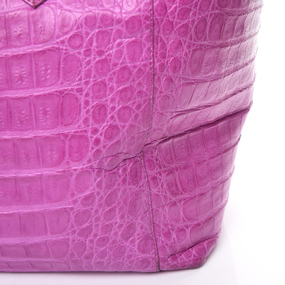 Nancy Gonzalez Crocodile Convertible Shopper Tote Purple 9 of 19