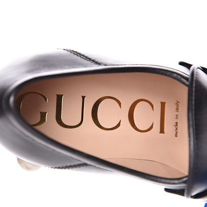 Gucci Malaga Kid Pearl Studded Vegas Platform Loafers 37 Black 7 of 10
