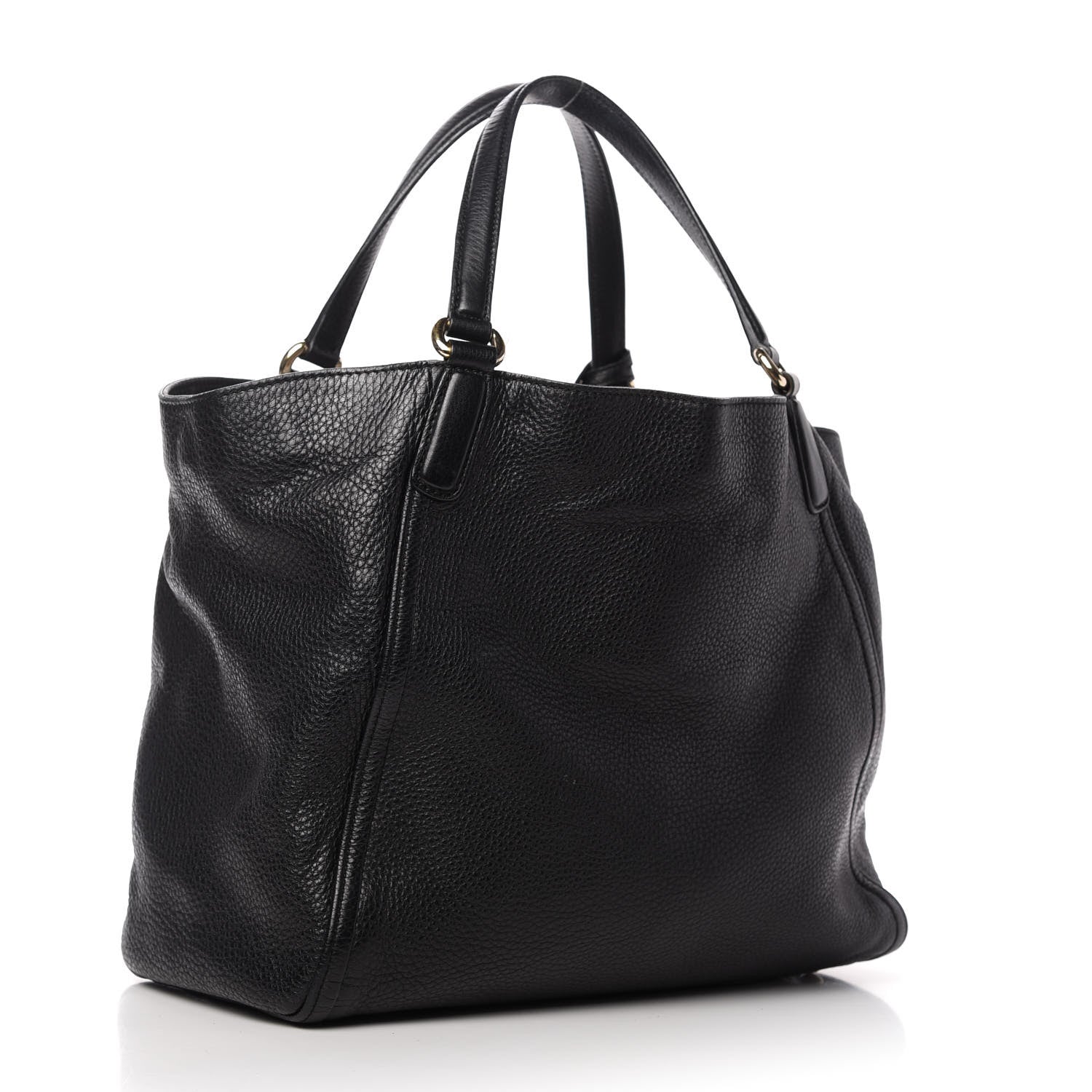 Gucci Pebbled Calfskin Medium Soho Shoulder Bag Black 3 of 10