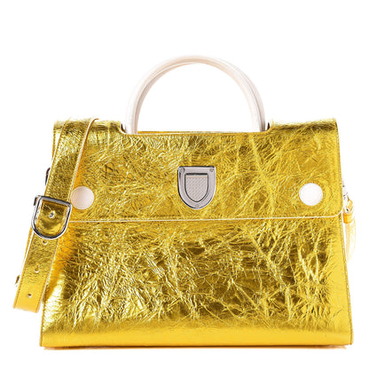 Christian Dior Metallic Calfskin Medium Diorever Flap Gold 1 of 14