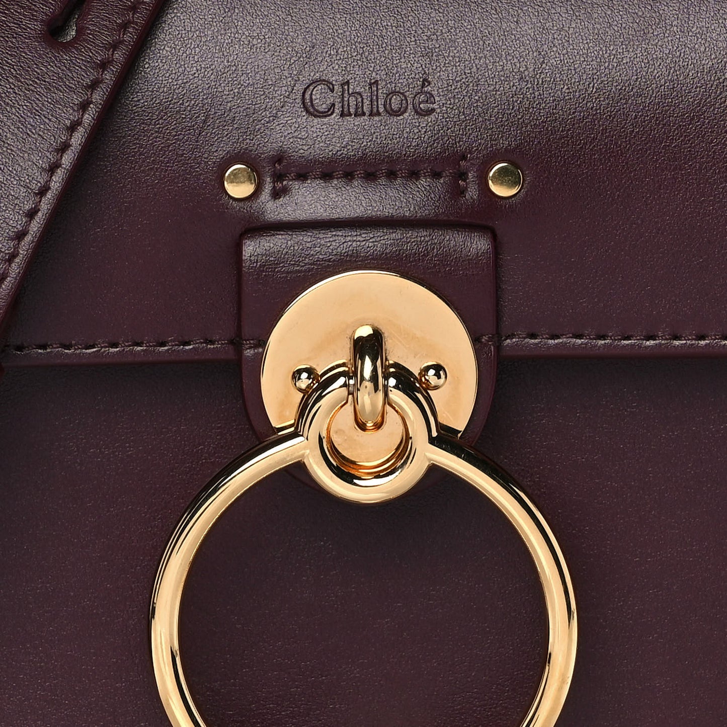 Calfskin Small Tess Bag Burnt Brown