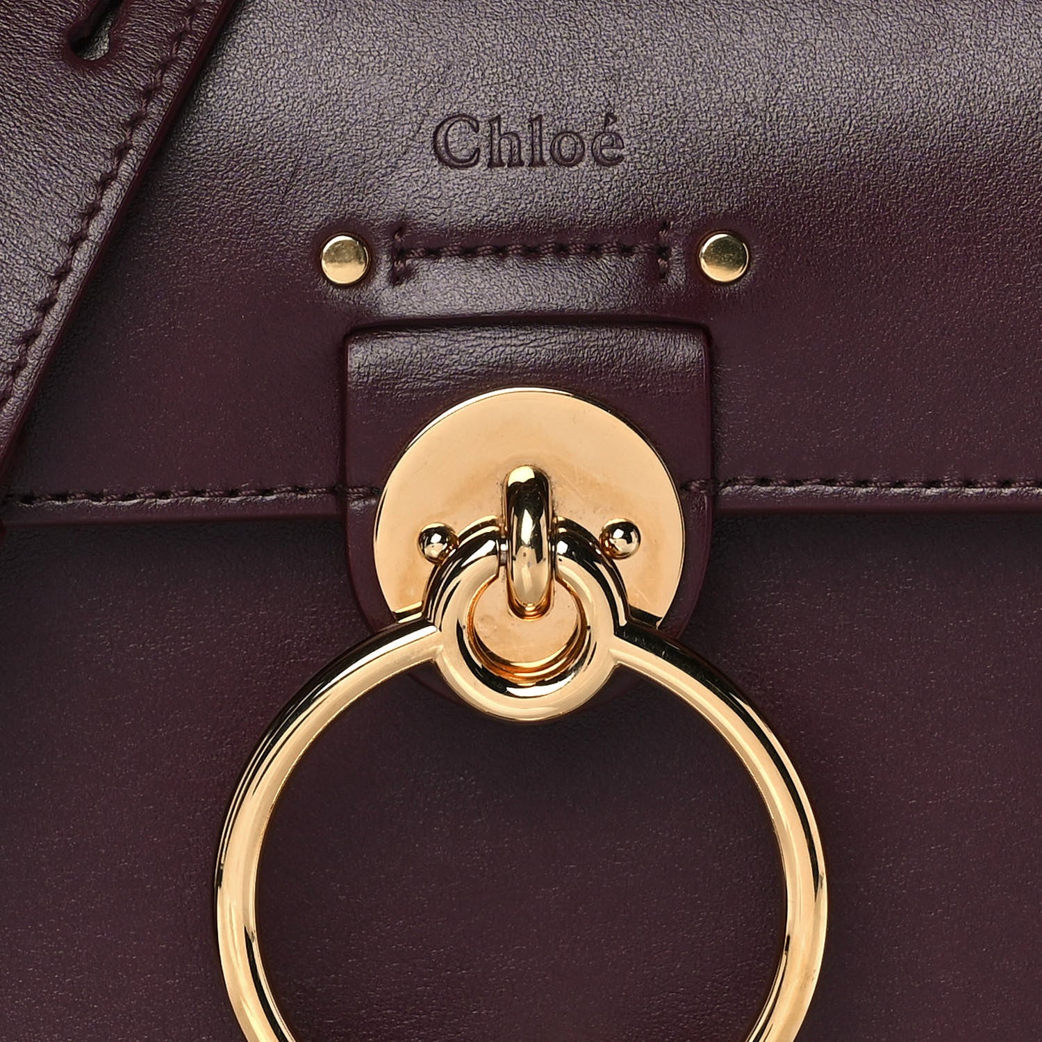 Chloe Calfskin Small Tess Bag Burnt Brown 10 of 11