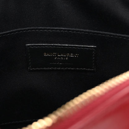 Saint Laurent Calfskin Matelasse Monogram Lou Camera Bag Red 6 of 10