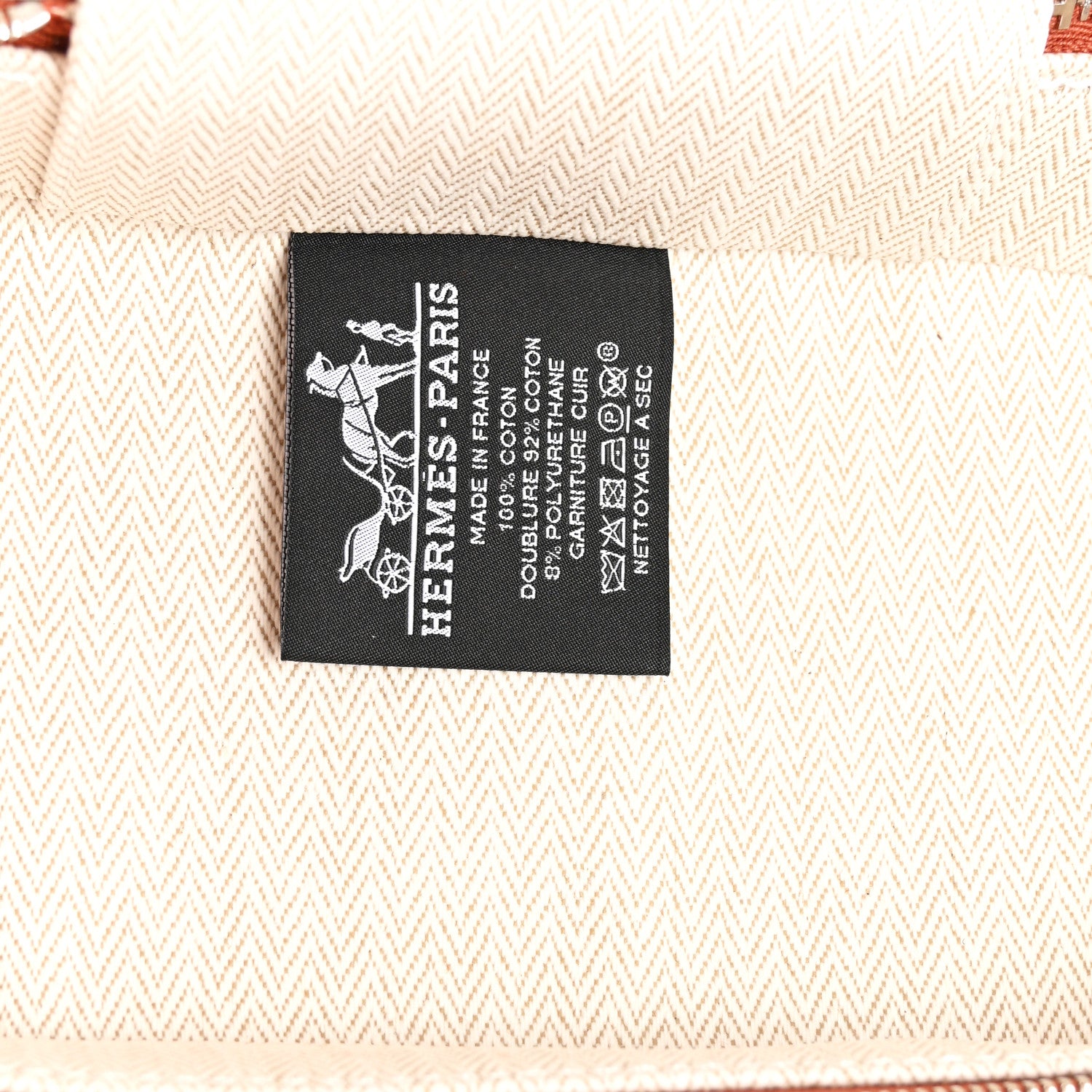 Hermes Cotton H Canvas Lambskin Escale Case Cognac 6 of 7