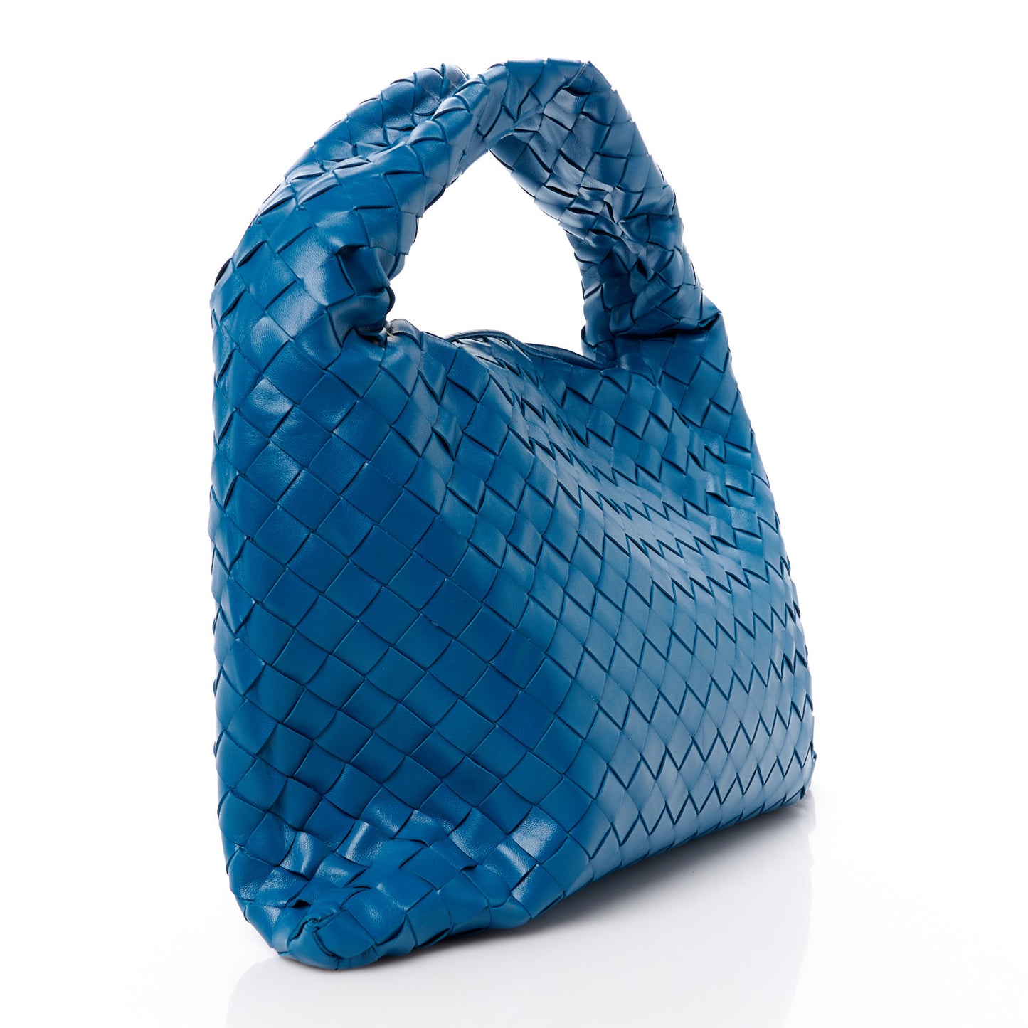 Calfskin Intrecciato Small Hop Deep Pacific