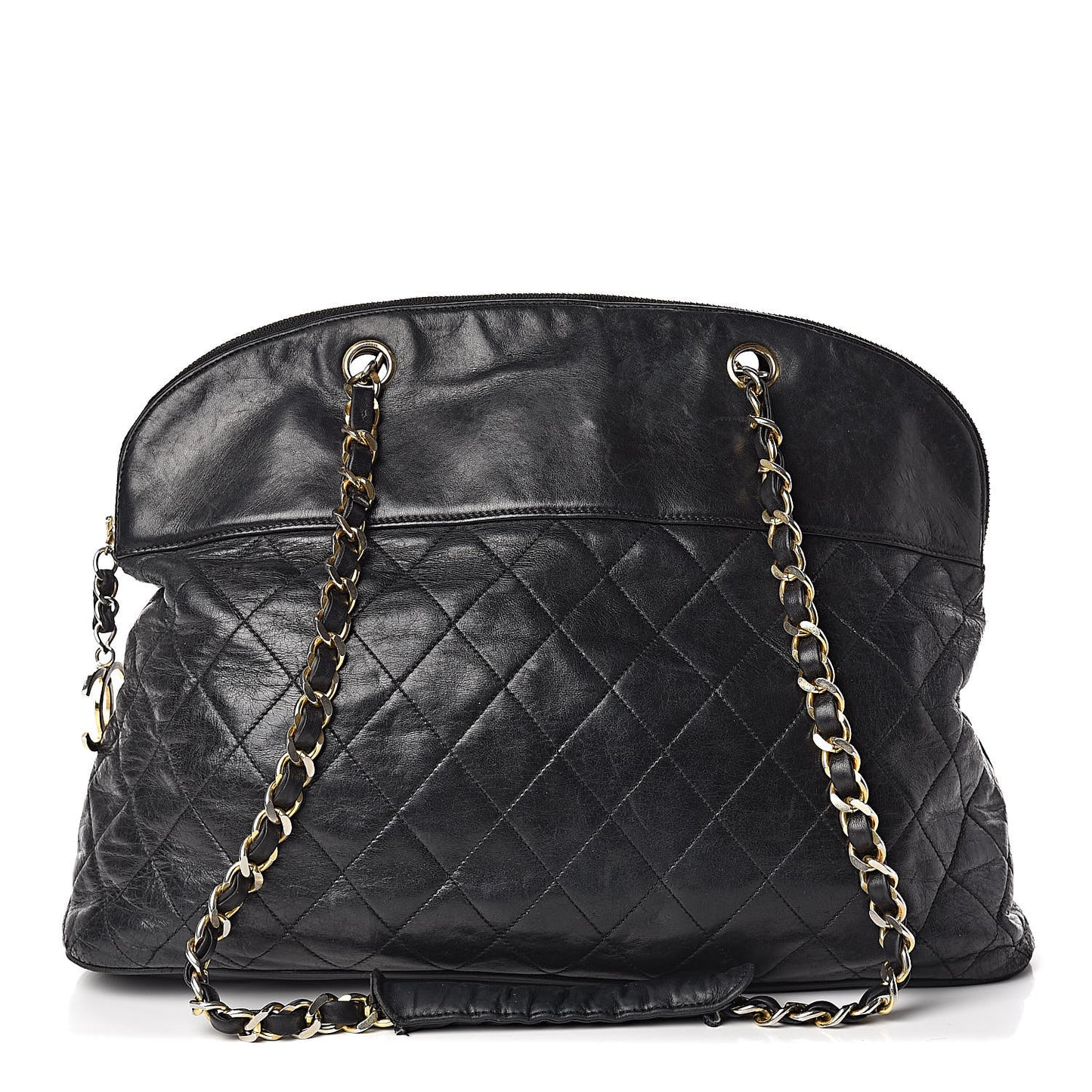 Calfskin Quilted Shoulder Bag Black
