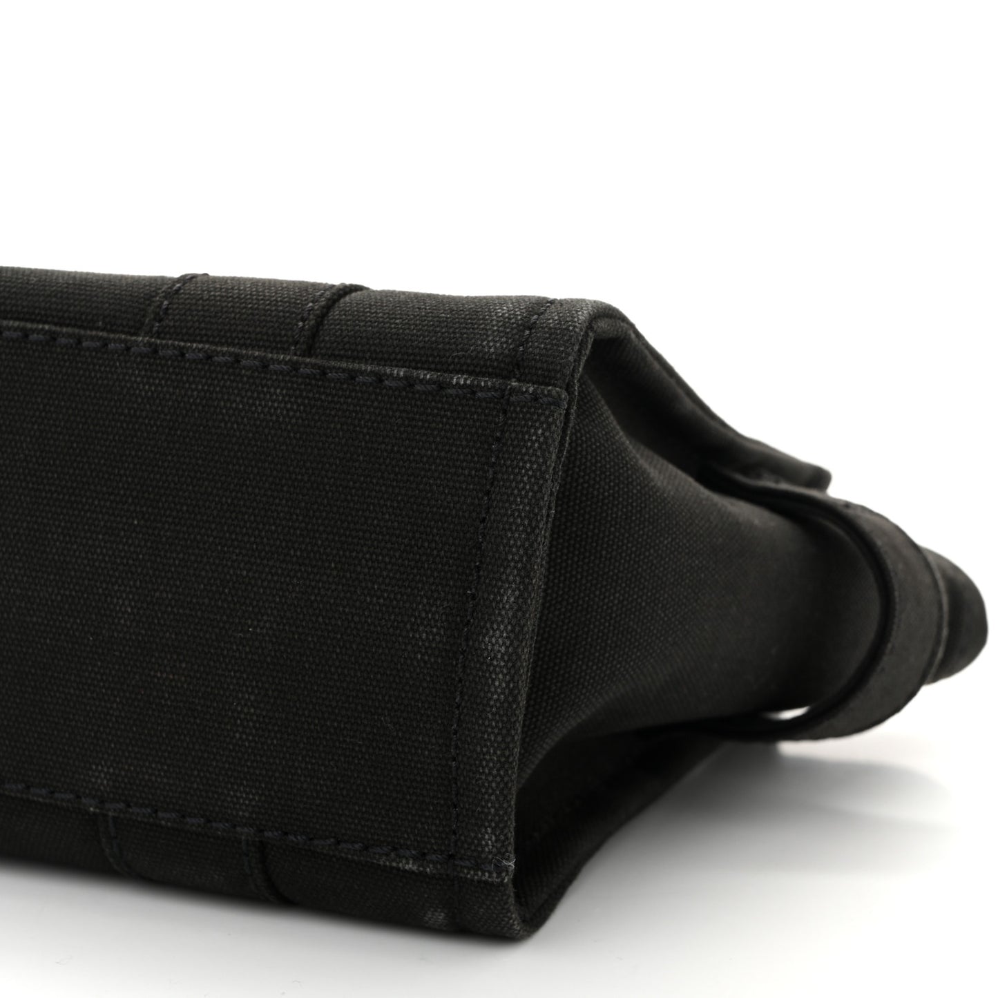 Cotton Canvas Small The Traveler Tote Bag Black