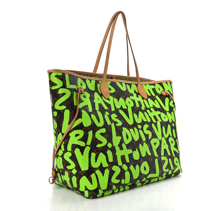 Louis Vuitton Monogram Graffiti Neverfull GM Green 3 of 8